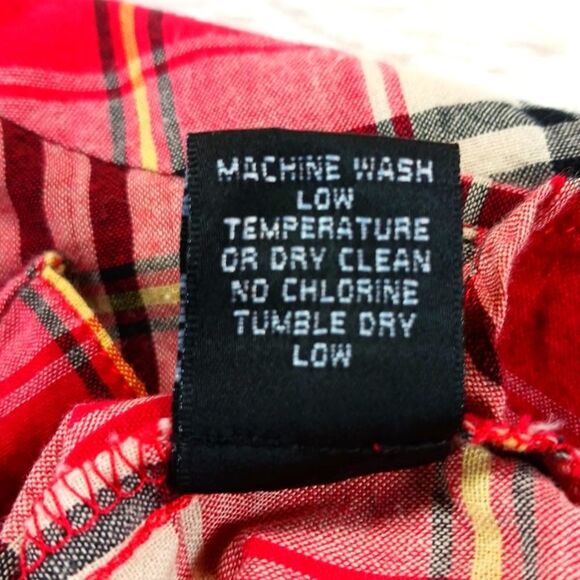 Rhapsody Western Snap Button Long Sleeve Button Down Shirt Red Plaid. Size M/M.. - Picture 7 of 12